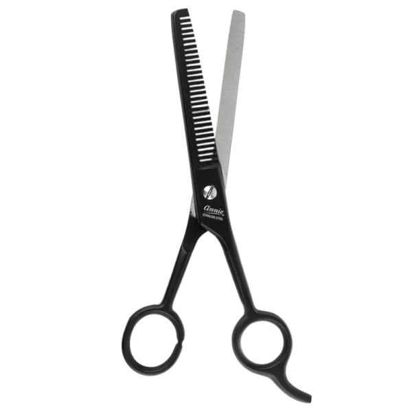 Annie Stainless Steel Thinning Hair Shears 6.5 Inch Black - Image 3