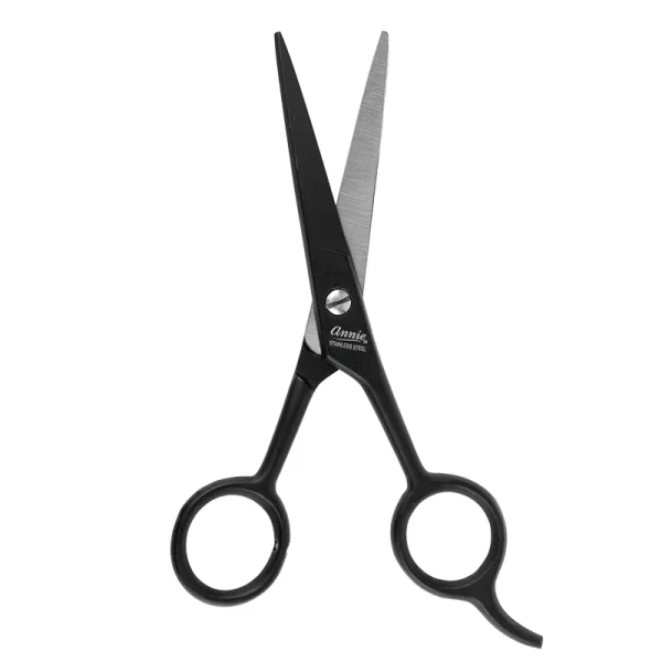 Annie Stainless Steel Straight Hair Shears 5.5 Inch Black - Image 3