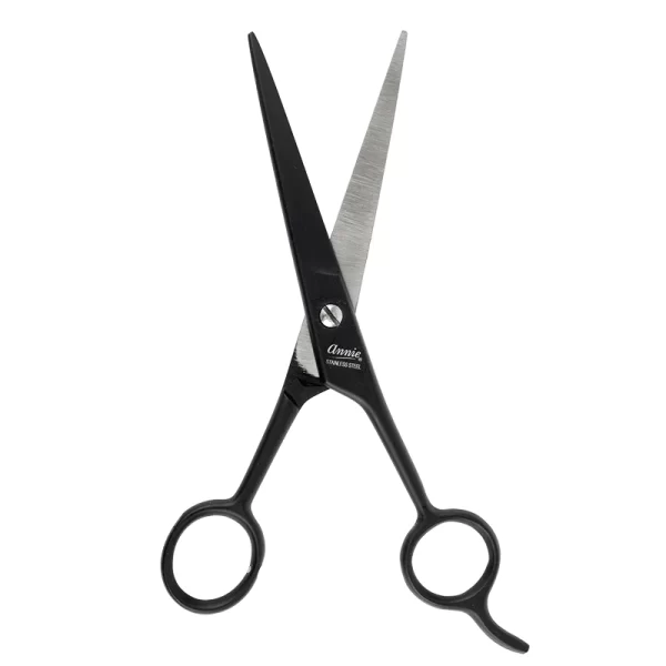 Annie Stainless Steel Straight Hair Shears 7.5" Matte Black - Image 2