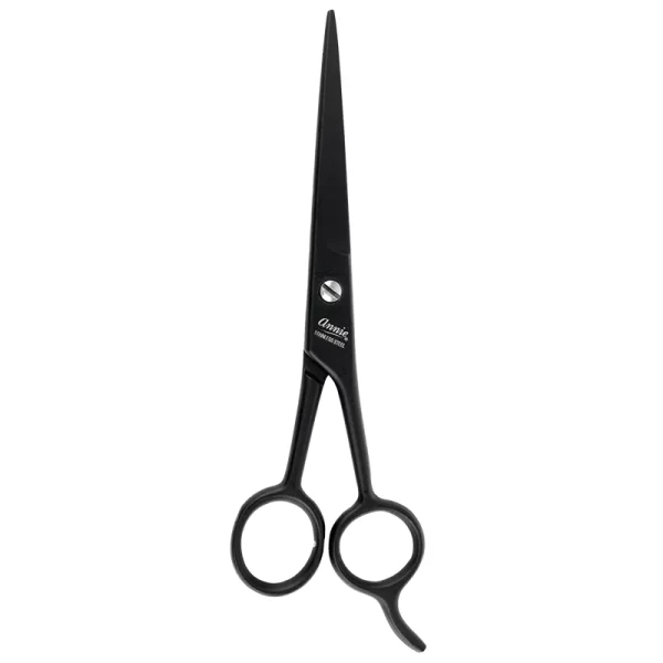 Annie Stainless Steel Straight Hair Shears 6.5 Inch Black - Image 3