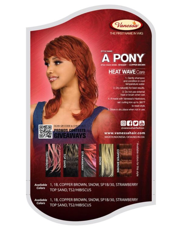 Vanessa SYNTHETIC HAIR  FASHION WIG - A PONY - Image 7