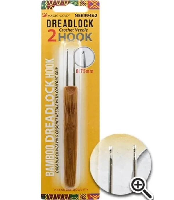 Magic Gold Collection Dreadlock Crochet Needle 2 Hook