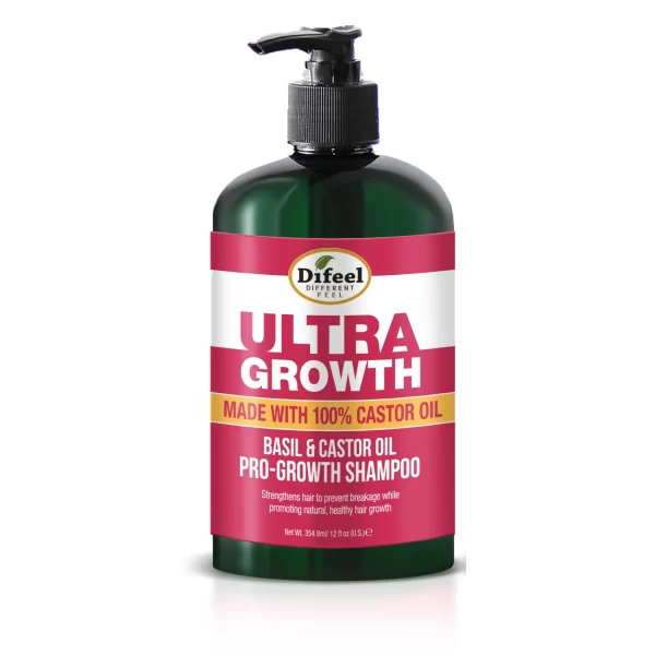 DIFEEL ULTRA GROWTH BASIL & CASTOR OIL PRO GROWTH SHAMPOO 12 OZ