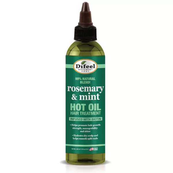 DIFEEL ROSEMARY AND MINT HOT OIL HAIR TREATMENT WITH BIOTIN 8 OZ