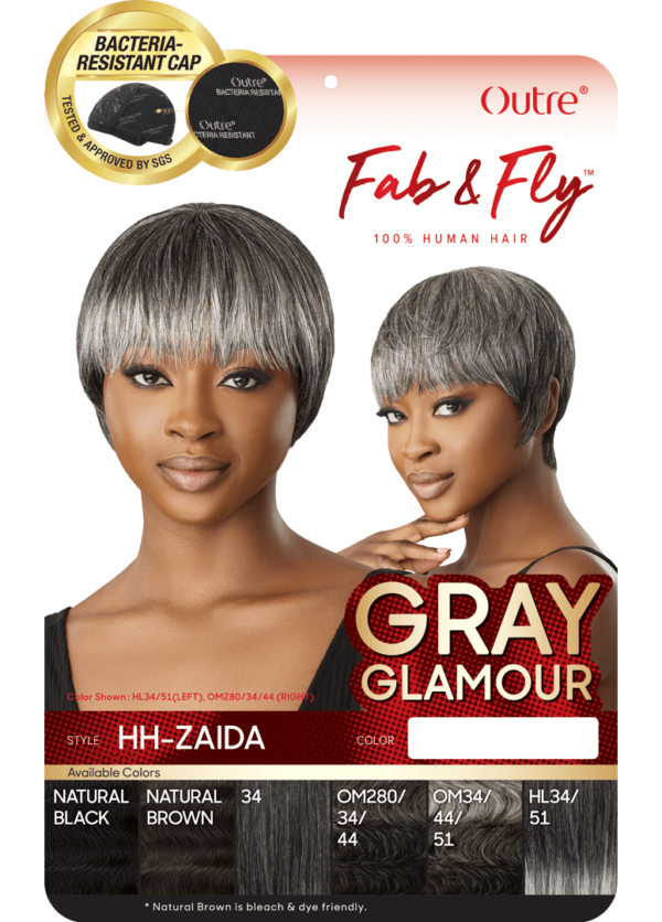 OUTRE FAB & FLY FULL CAP WIG GRAY GLAMOUR- HH - ZAIDA - Image 6