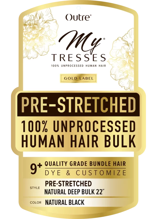 Outre BULK MYTRESSES GOLD LABEL BRAIDS PRE-STRETCHED NATURAL DEEP BULK 22" - Image 3