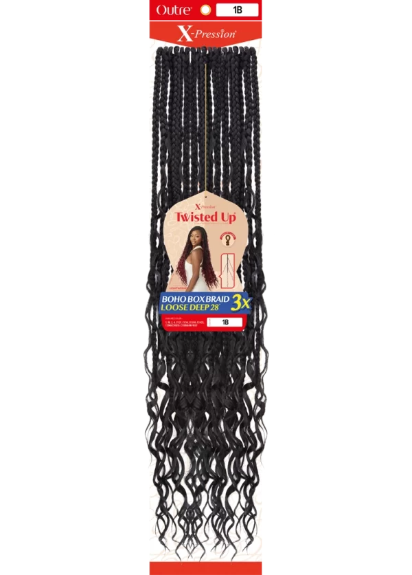 OUTRE TWISTED CROCHET BRAID BOHO BOX BRAID LOOSE DEEP 28 3X - Image 3