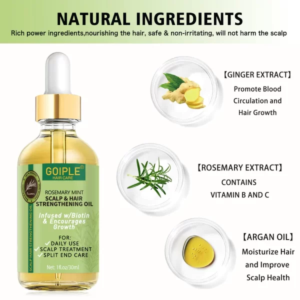 GOIPLE Organic Rosemary Oil For Hair Growth 1oz - Image 6