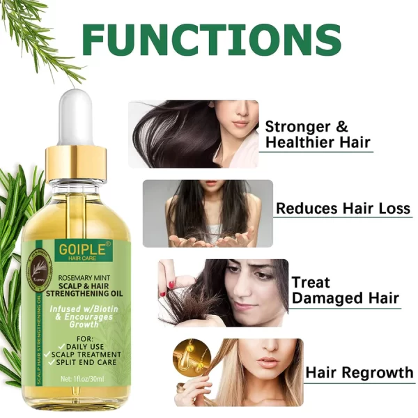 GOIPLE Organic Rosemary Oil For Hair Growth 1oz - Image 4