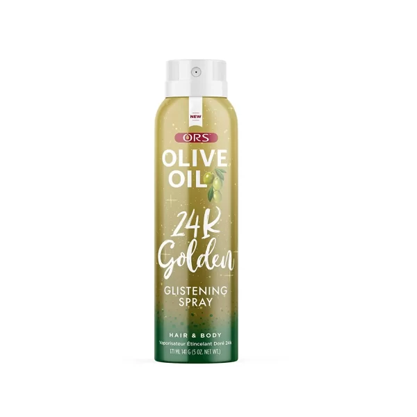 ORS OLIVE OIL STYLE & SHINE 24K GOLDEN GLISTENING SPRAY 5oz