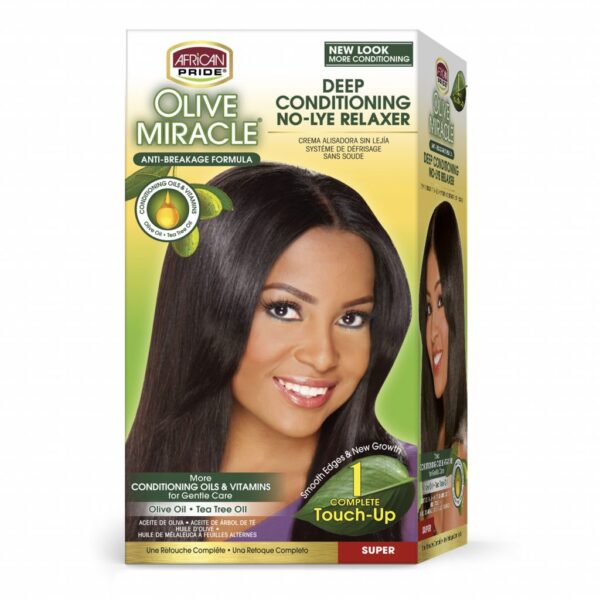 African Pride OLIVE MIRACLE NO-LYE RELAXER SUPER 1 TOUCH UP