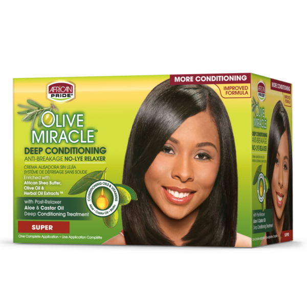 African Pride OLIVE MIRACLE NO-LYE RELAXER SUPER