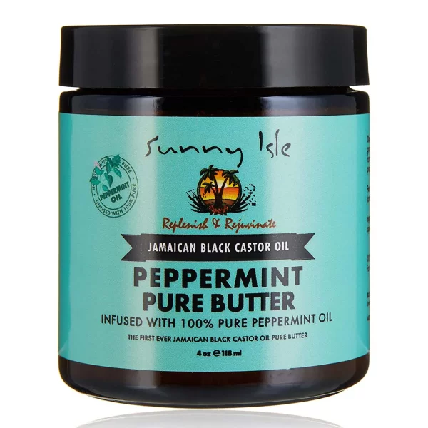 Sunny Isle Jamaican Black Castor Oil Pure Butter with Peppermint Oil 4oz