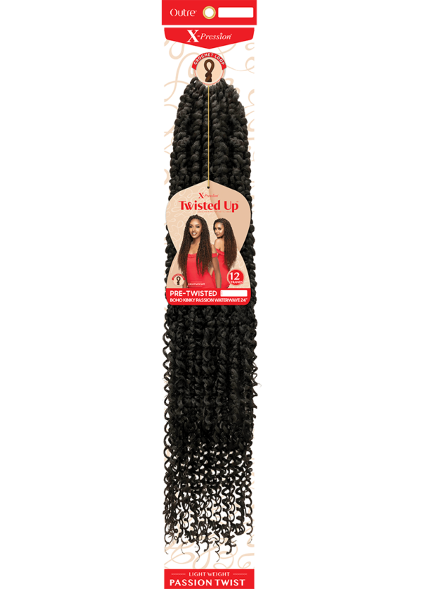 OUTRE X-pression Twisted Up Crochet Braid - BOHO KINKY PASSION WATERWAVE 24" - Image 5