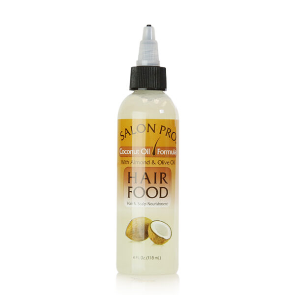 SALON PRO™ HAIR FOOD COCONUT OIL W/ ALMOND & OLIVE OIL 4OZ