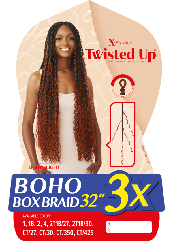 OUTRE X-PRESSION - TWISTED UP CROCHET BRAID BOHO BOX BRAID 32" 3X - Image 2