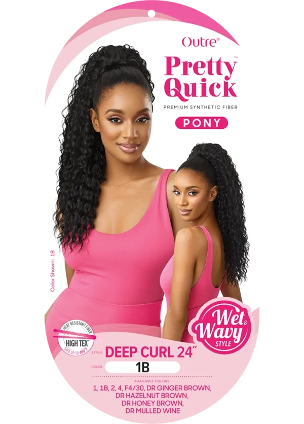 OUTRE DRAWSTRING PONYTAILS PRETTY QUICK - PONY W&W - PONY DEEP CURL 24" - Image 3