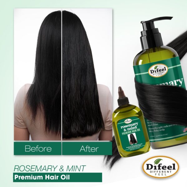 DIFEEL ROSEMARY AND MINT PREMIUM HAIR OIL - 12 OZ - Image 4