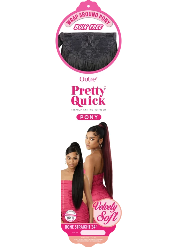 OUTRE PRETTY QUICK - WRAP PONY - BONE STRAIGHT 34" - Image 5