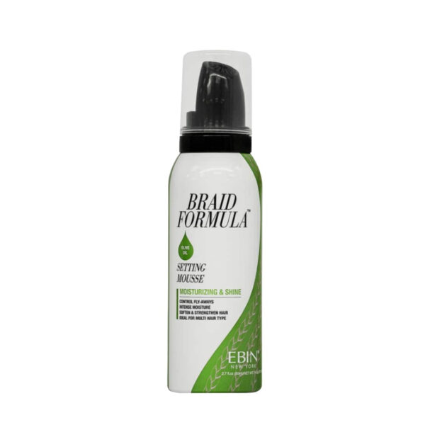 EBIN NEW YORK BRAID FORMULA SETTING MOUSSE 2.7OZ - SMOOTHING & SHINE (OLIVE OIL) - Image 6