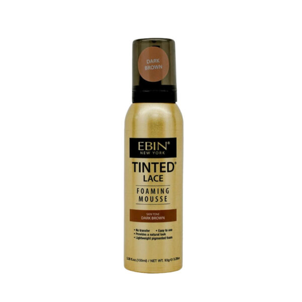 EBIN NEW YORK TINTED LACE FOAMING MOUSSE - DARK BROWN 3.38oz - Image 2