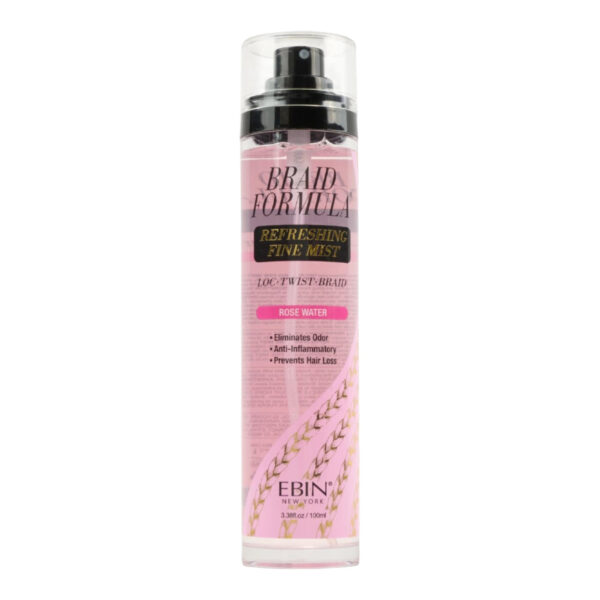 EBIN NEW YORK BRAID FORMULA REFRESHING FINE MIST 100ML (3.38OZ) - ROSEWATER - Image 6