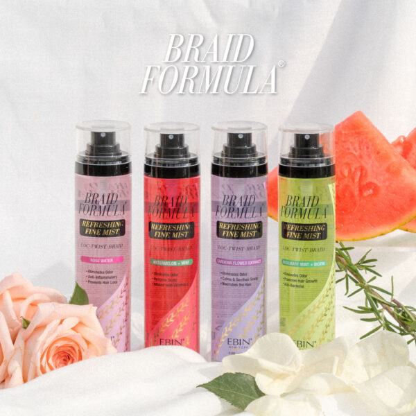 EBIN NEW YORK BRAID FORMULA REFRESHING FINE MIST 100ML (3.38OZ) - WATERMELON + MINT - Image 3