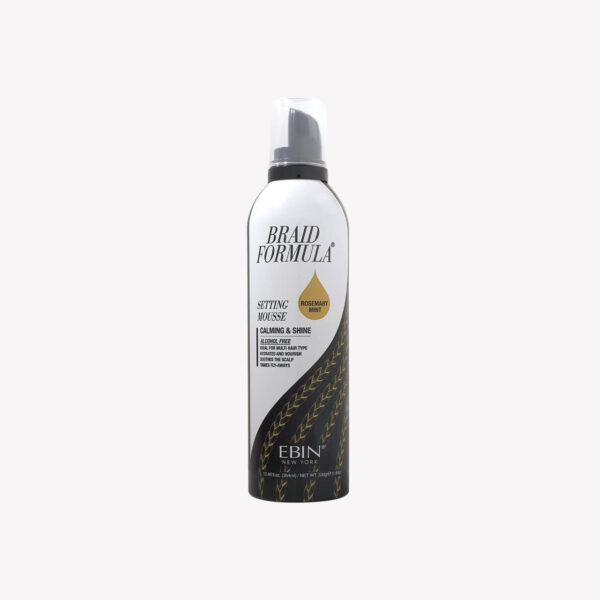 EBIN NEW YORK BRAID FORMULA SETTING MOUSSE 12.49OZ - CALMING & SHINE (ROSEMARY MINT + BIOTIN) - Image 6