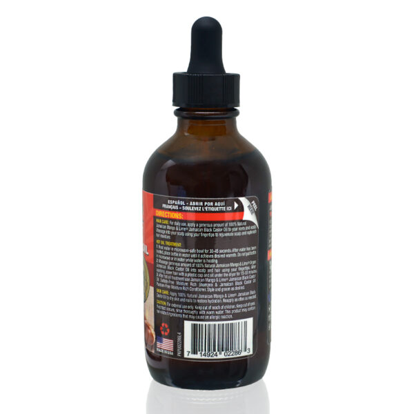 Jamaican Mango & Lime BLACK CASTOR OIL (ARGAN)-4 OZ - Image 2