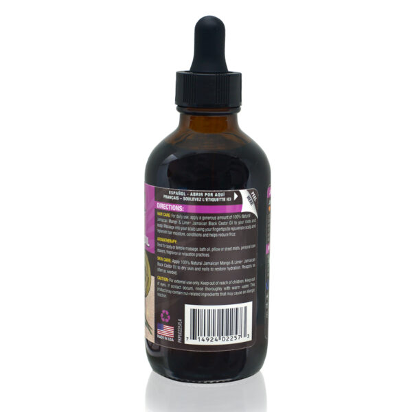 Jamaican Mango & Lime BLACK CASTOR OIL (LAVENDER)-4 OZ - Image 3