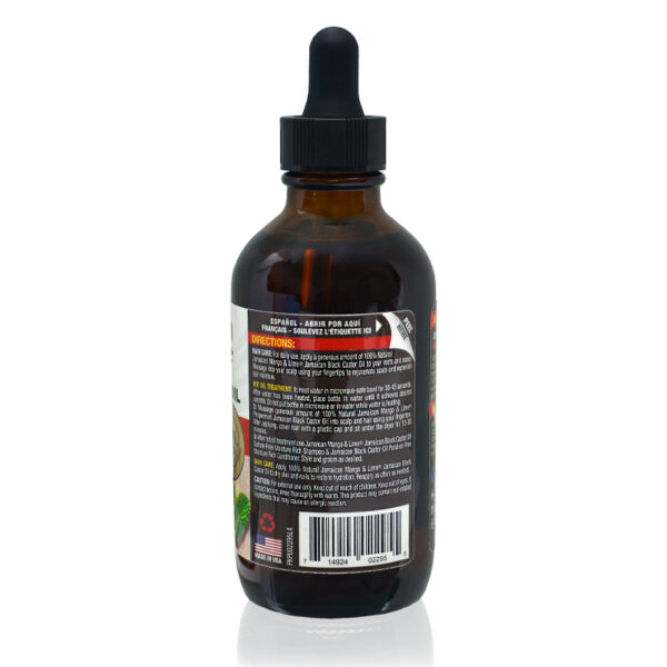 Jamaican Mango & Lime BLACK CASTOR OIL (PEPPERMINT)-4 OZ - Image 3