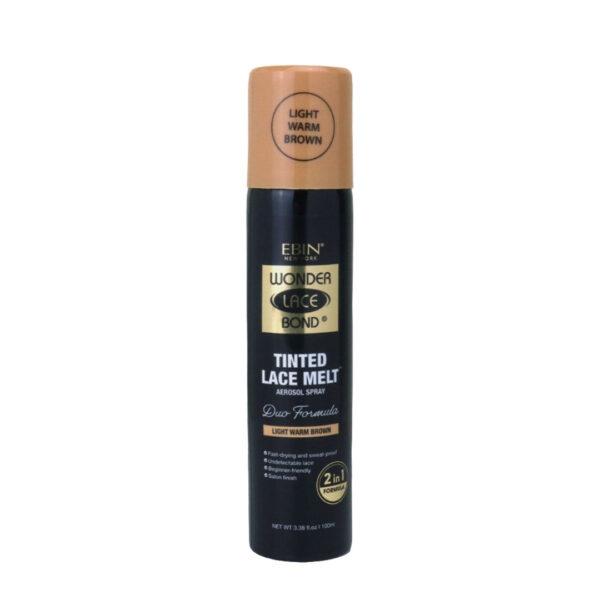 EBIN NEW YORK WONDER BOND TINTED LACE MELT AEROSOL SPRAY 100ML - LIGHT WARM BROWN - Image 2