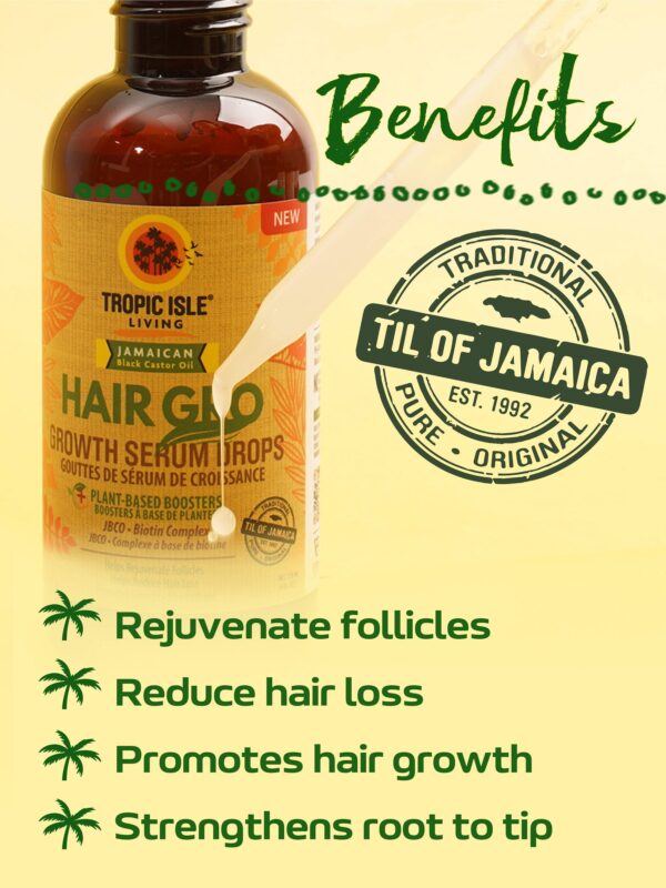 Tropic Isle Living Jamaican Black Castor Oil Hair Gro Serum Drops 4oz - Image 5