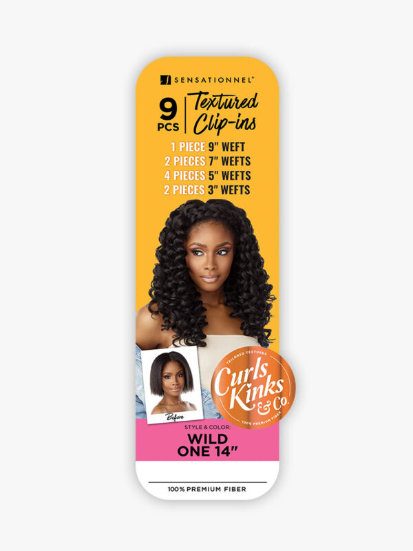 Sensationnel Curls Kinks & Co Hair Textured Clip-In 9 Pcs WILD ONE 14" - Image 7