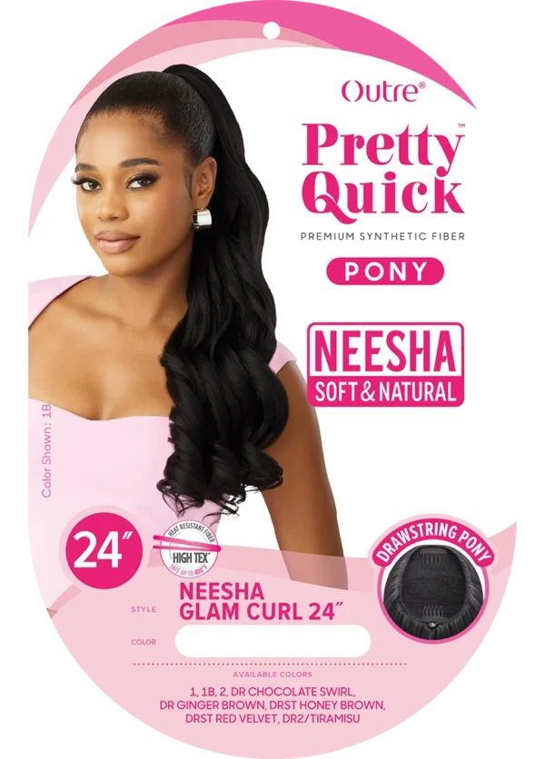 OUTRE DRAWSTRING PONYTAILS PRETTY QUICK - HT - Neesha Glam Curl 24" - Image 5