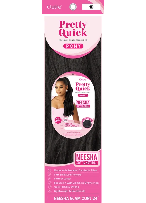 OUTRE DRAWSTRING PONYTAILS PRETTY QUICK - HT - Neesha Glam Curl 24" - Image 6