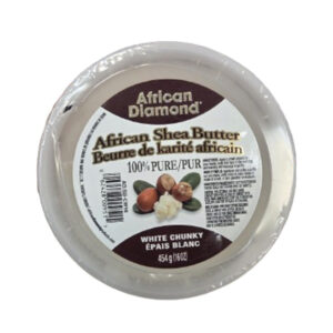 AFRICAN DIAMOND African Shea Butter - White Chunky 454g (16oz)