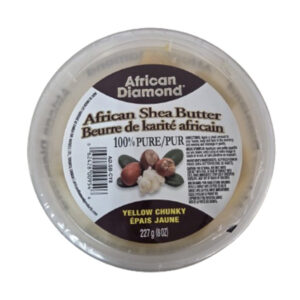 AFRICAN DIAMOND African Shea Butter - Yellow Chunky 227g (8oz)