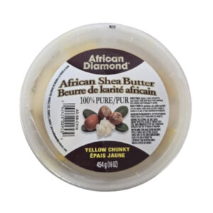AFRICAN DIAMOND African Shea Butter - Yellow Chunky 454g (16oz)