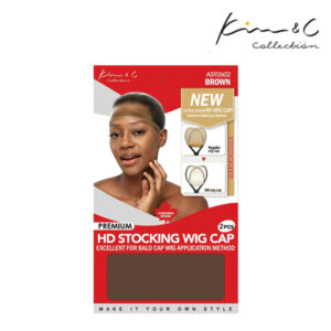 KIM & C Premium HD Stocking Wig Cap 2pcs Brown