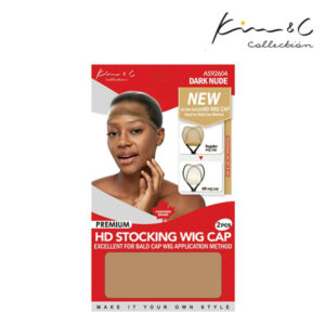 KIM & C Premium HD Stocking Wig Cap 2pcs Dark Nude