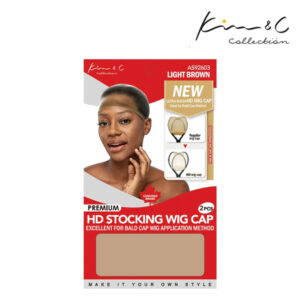 KIM & C Premium HD Stocking Wig Cap 2pcs Light Brown