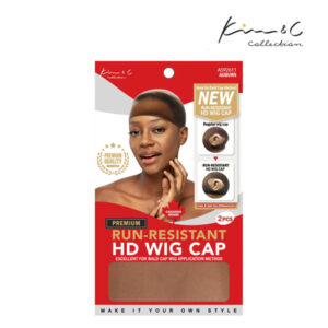 KIM & C Premium Run-Resistant HD Wig Cap 2pcs - Auburn