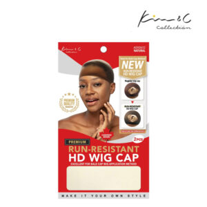 KIM & C Premium Run-Resistant HD Wig Cap 2pcs - Natural