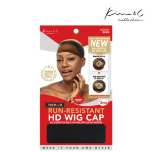 KIM & C Premium Run-Resistant HD Wig Cap Black