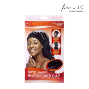 KIM & C Super Jumbo Braid Shower Cap - Black