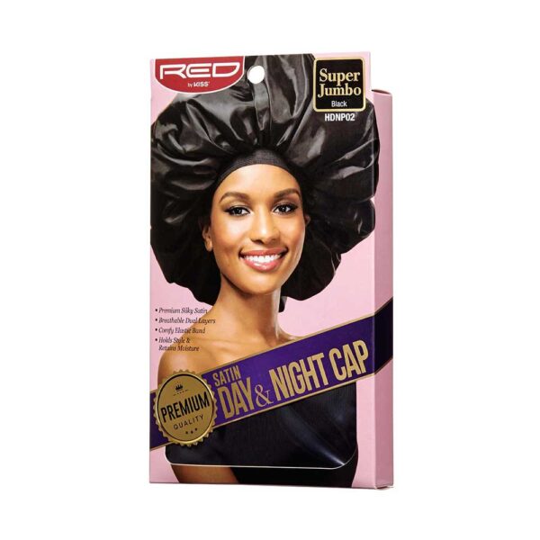 RED BY KISS Satin Sleep Cap - Black - Image 3
