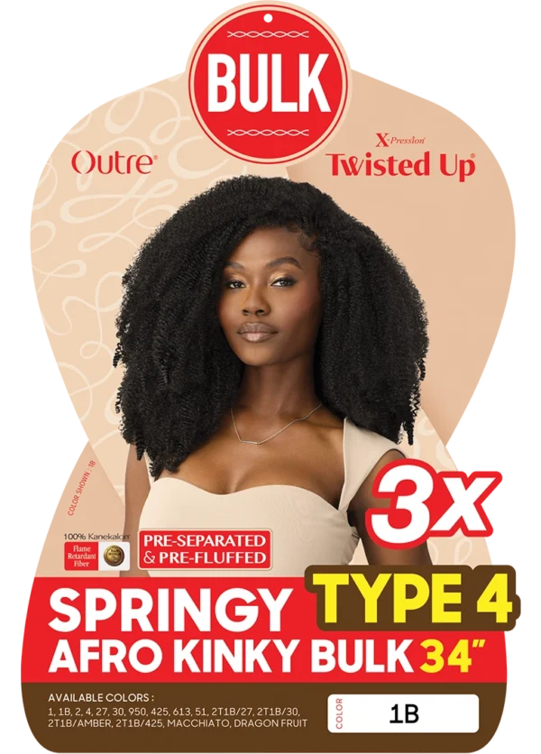 OUTRE X-PRESSION - TWISTED UP - Springy Type 4 Kinky Bulk 34" 3X - Image 4