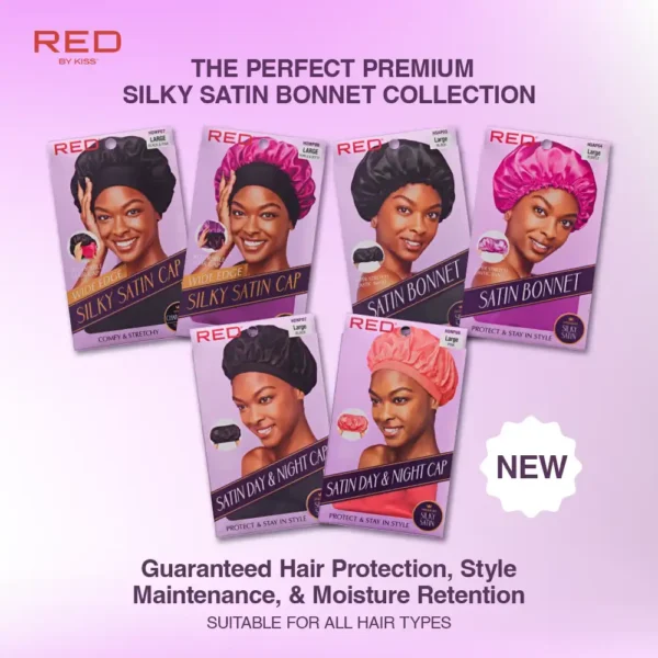 RED BY KISS Satin Sleep Cap - Black - Image 7