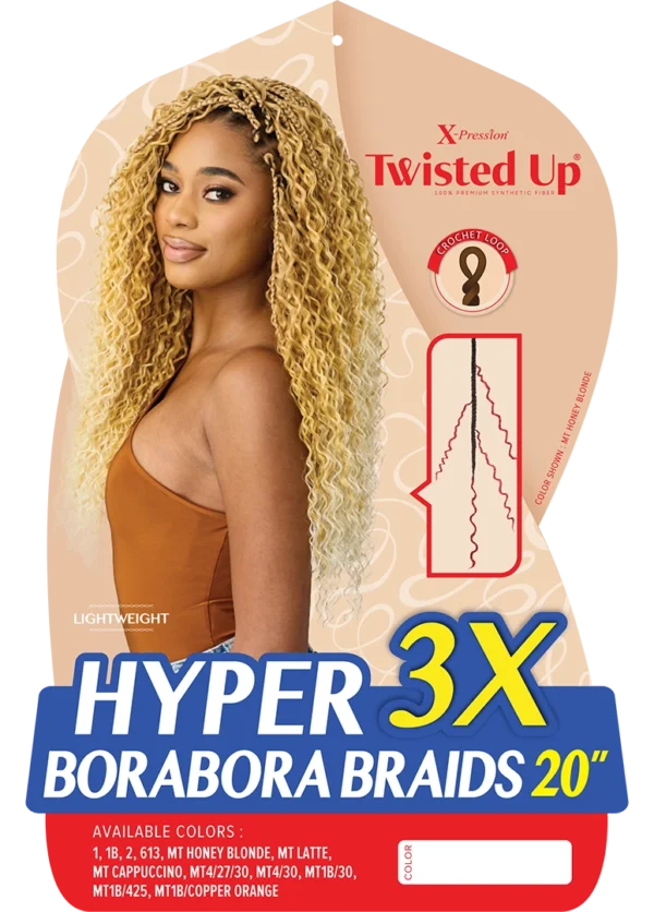 OUTRE X-PRESSION - TWISTED UP - HYPER BORABORA BRAID 20" 3X - Image 3
